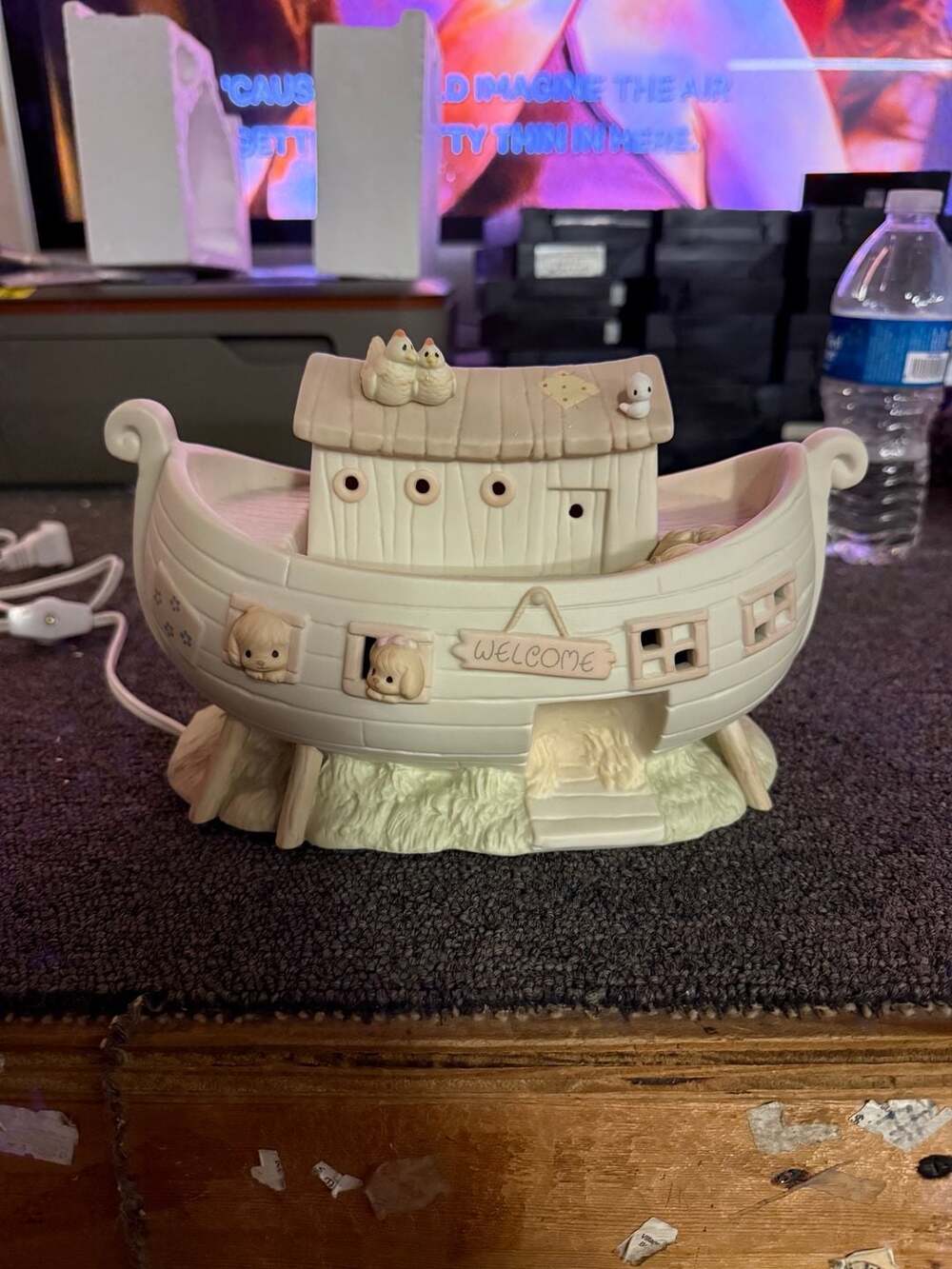 1992 Precious Moments Noah's Ark Porcelain Nightlight Figurine 530042